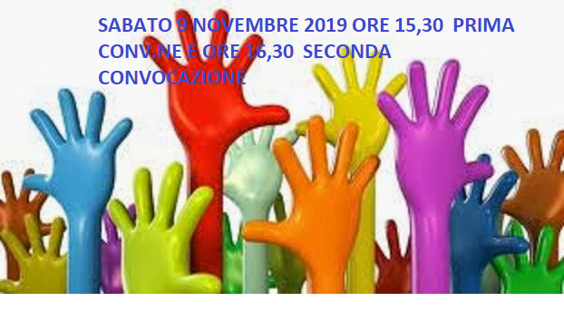 SABATO 9 NOVEMBRE 2019 ASSEMBLEA DEGLI UTENTI AVENTI DIRITTO